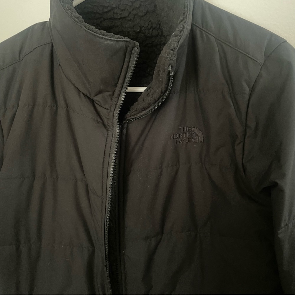 The North Face black fuzzy jacket